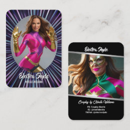 Neon Hero Glow Coscards Cosplay Byteskort Visitkort