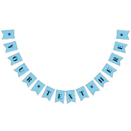 Neon Himlar Blue Solid Färg | ANPASSNINGSBAR Vimplar