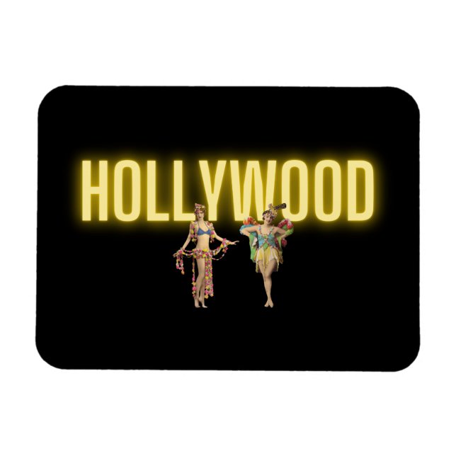 Neon Hollywood & Vintage Beauties Magnet (Horisontell)