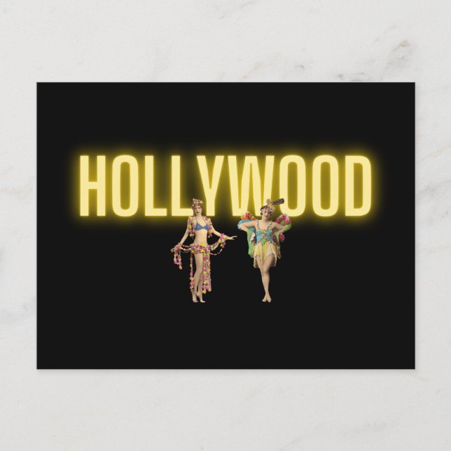 Neon Hollywood & Vintage Beauties Vykort (Framsida)