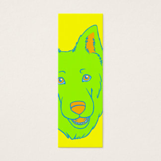 Neon Hund bokmärke Litet Visitkort