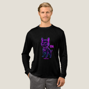 Neon Hund Mode ON - Cyberpunk Gamer Hund Hoodie &  T Shirt