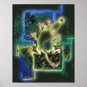 Neon Hund Poster