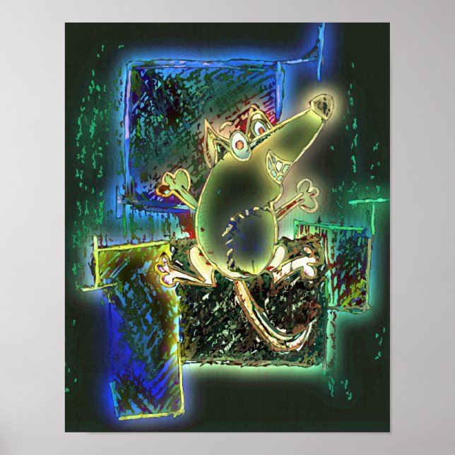 Neon Hund Poster (Framsidan)