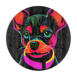 Neon Hund Puppy Art