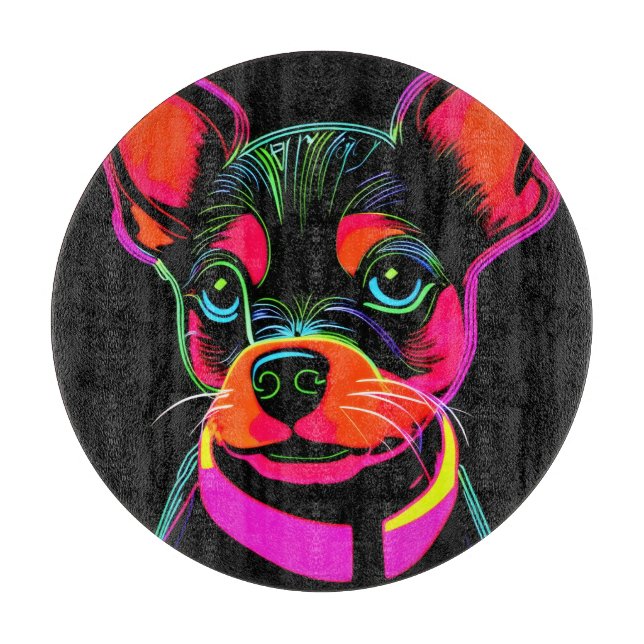 Neon Hund Puppy Art (Framsidan)
