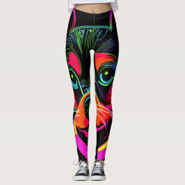 Neon Hund Puppy Art Leggings