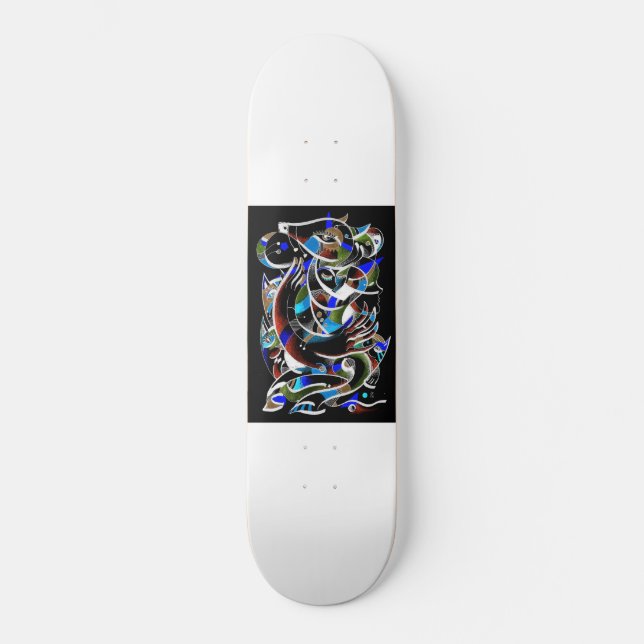 Neon hund Skateboard (Framsida)