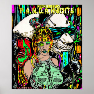 Neon Hunters: P. A. N. D. A. Knight Poster
