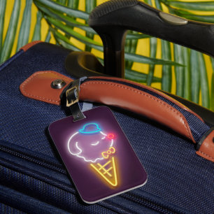 Neon Ice Cream Bagagebricka
