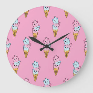 Neon Ice Cream: Bards urbana Roligt. Stor Klocka