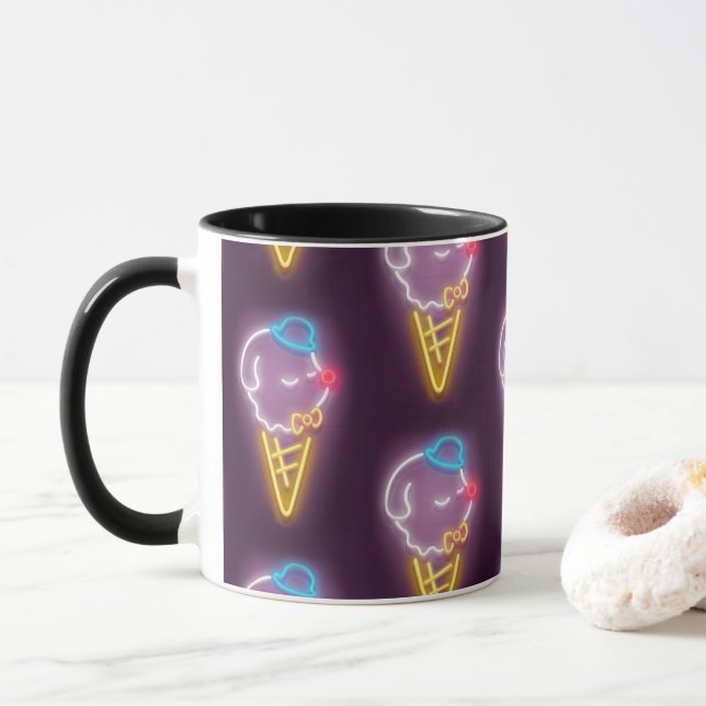 Neon Ice Cream Hund Mugg (Med munk)