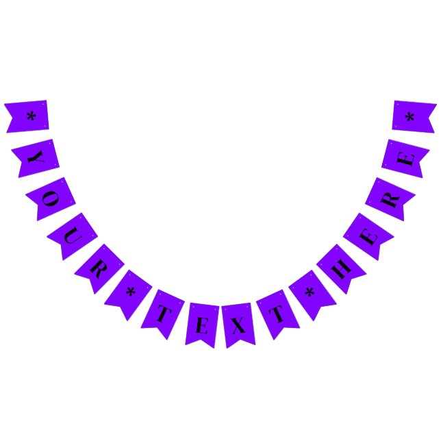 Neon Indigo Enfärgad | Anpassad Vimplar (Alla)