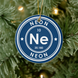 Neon Inslag Blue Ceramic Ornament