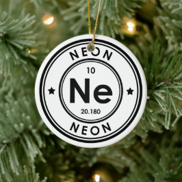 Neon Inslag Ceramic Ornament
