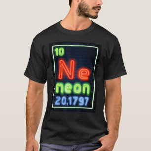 Neon Inslag i den periodiska kemin i Bord T Shirt