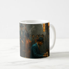 Neon Jazz Night Mood Kaffemugg