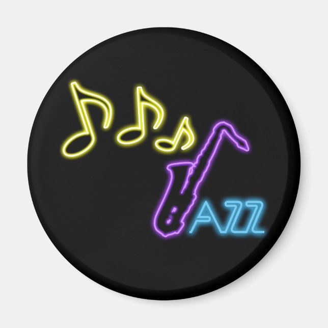 Neon Jazz Pub Sign Magnet (Framsidan)