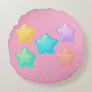Neon Jelly Stjärna Kudd | Söt Kawaii Glöd  Rund Kudde
