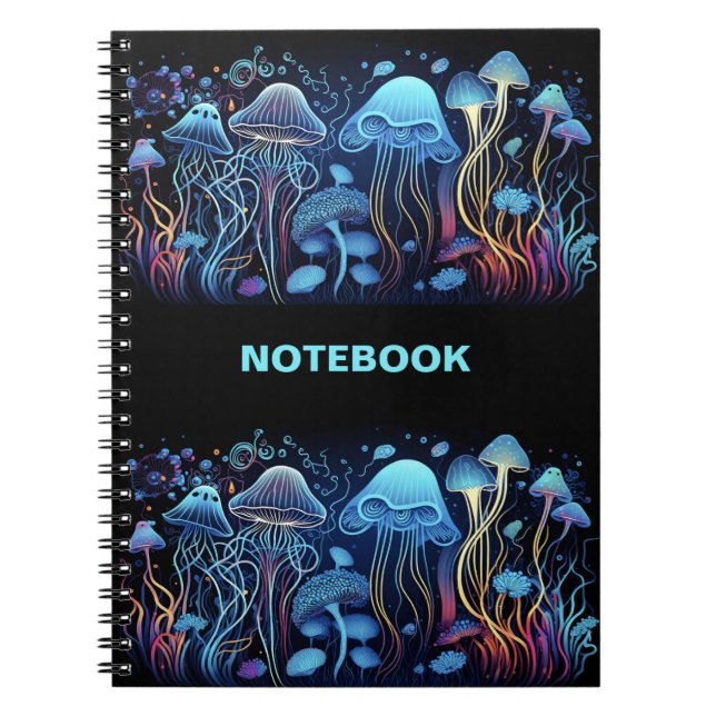 Neon Jellyfish Anteckningsbok (Framsidan)