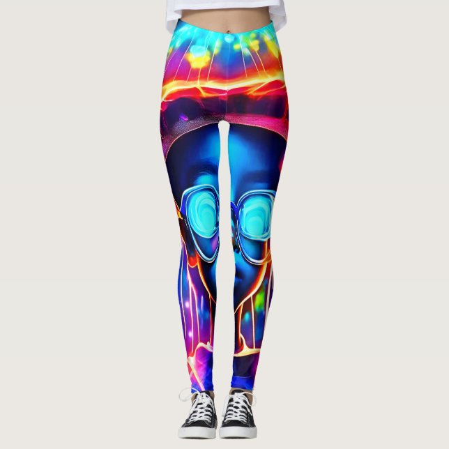 Neon Jellyfish Child Vision Leggings (Framsida)