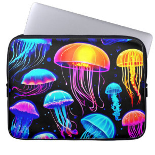 Neon Jellyfish Laptop Fodral