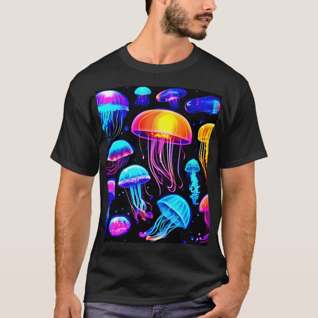Neon Jellyfish T Shirt (Framsida)