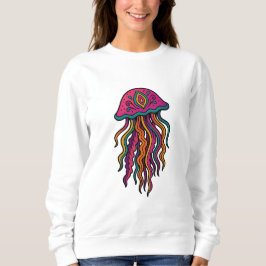 Neon Jellyfish Trippy Women's Sweatshirt T Shirt