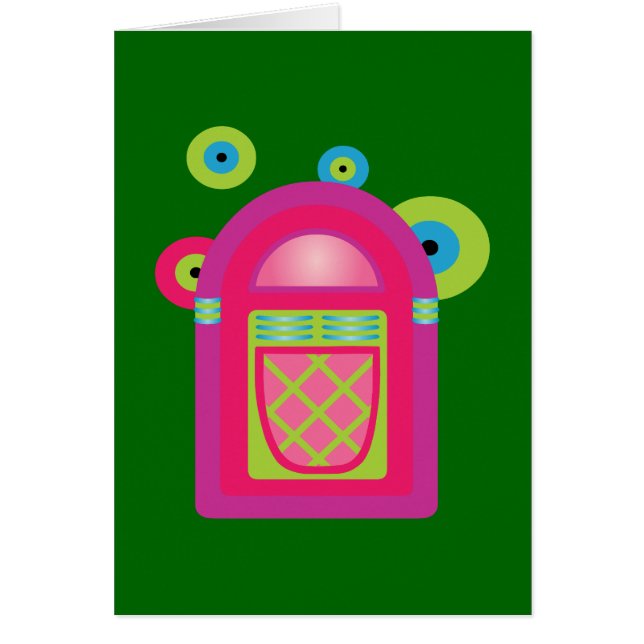 Neon Jukebox Hälsningskort (Framsidan)