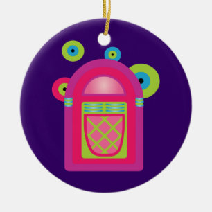 Neon Jukebox Julgransprydnad Keramik