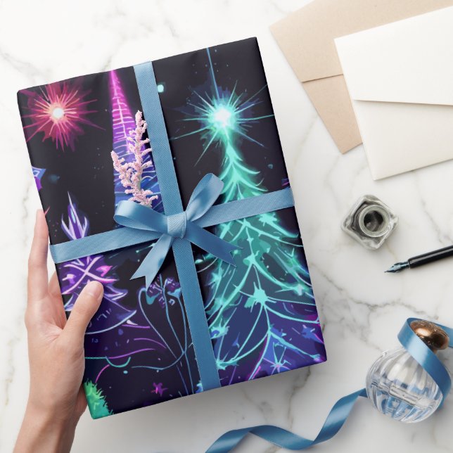 Neon jul presentpapper (Gifting)