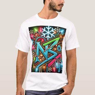 Neon julbelysning T-shirt