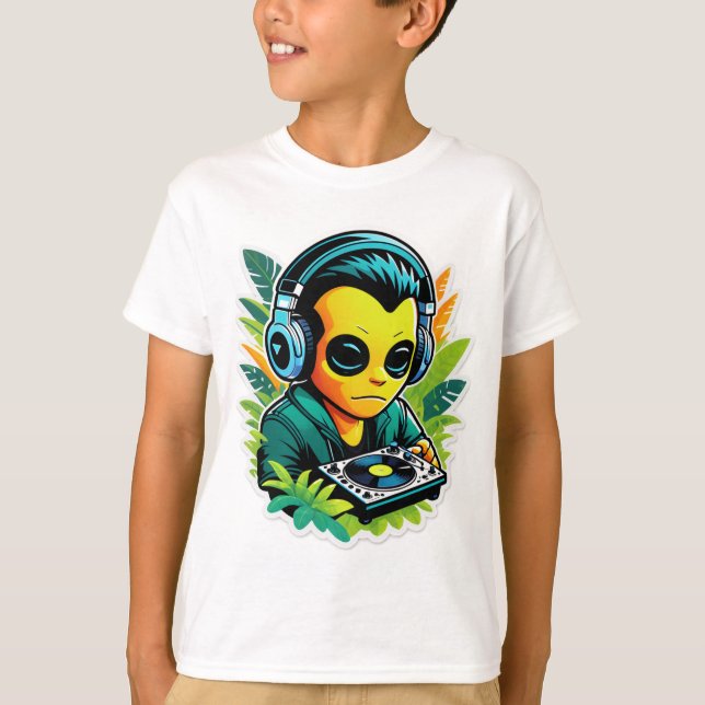 Neon Jungle DJ-stämning T Shirt (Framsida)