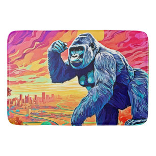 Neon Jungle Gorilla Urban Fantasy Badrumsmatta