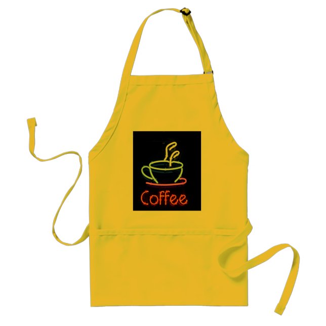 Neon kaffebib förkläde (Framsidan)