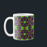 Neon Kaleidoscope Coffee Mug – Psychedelic Mandala Kaffemugg<br><div class="desc">Neon Pause für den Kaffee. Oder Tee. Dieses Mandala ist nicht entstanden – es ist explodiert. Ein psychedelisches Kaleidoskop aus Neon-Grün, Magenta und kosmischer Symmetrie dreht hier eine kleine Ehrenrunde um deine Kaffeetasse. Perfekt für: ☕ Morgenmuffel ☕ kreative Köpfe ☕ Menschen, deren Pause etwas mehr Farbe verträgt Warnung: Diese Tasse...</div>