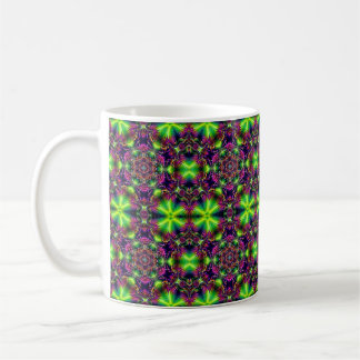 Neon Kaleidoscope Coffee Mug – Psychedelic Mandala Kaffemugg