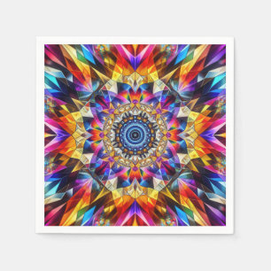 Neon Kaleidoscope Design Pappersservett