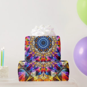Neon Kaleidoscrope Abstrakt Presentpapper