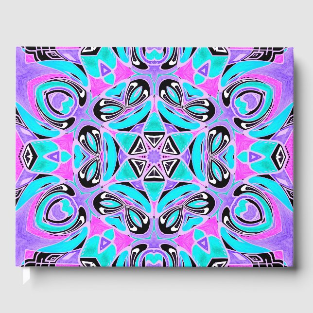 Neon kaleidoskop gästböcker (Framsida)