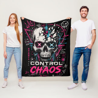 Neon Kaos Skalle Estetik Fleecefilt
