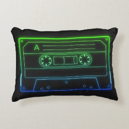 Neon Kassettband Retro Estetisk Kuddcover Prydnadskudde