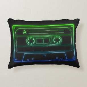 Neon Kassettband Retro Estetisk Kuddcover Prydnadskudde