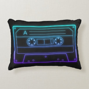 Neon Kassettband Retro Estetisk Kuddcover Prydnadskudde