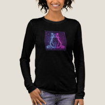 **Neon Katt Design – Lysande Futuristisk Kattkonst