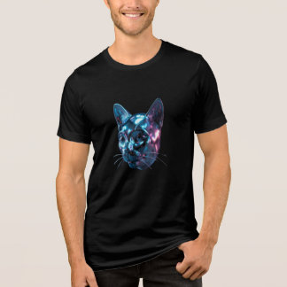 Neon katt skalle t-shirt