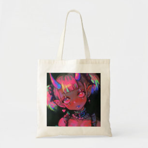 Neon Kawaii Djävelflicka Pastell Goth Tygkasse