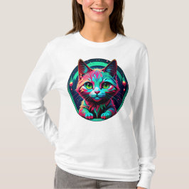 Neon Kawaii Kitten T Shirt