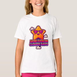 Neon Kawaii Star - "Shine even on Cloudy Days" T Shirt