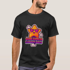 Neon Kawaii Star - "Shine even on Cloudy Days" T Shirt